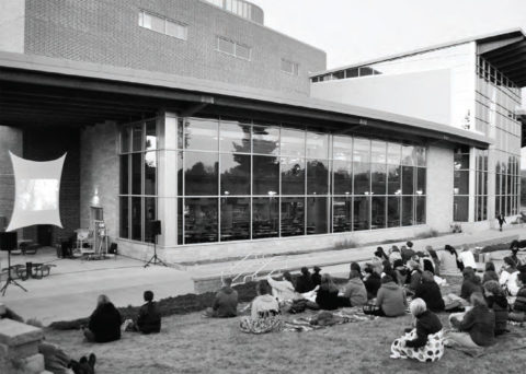 Student Life held an outdoor showing of a movie