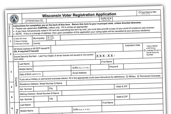 Voter registration form