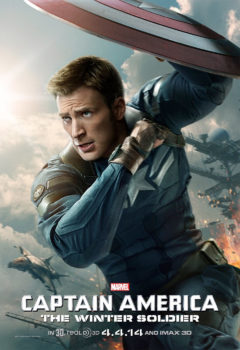 "Captain America: The Winter Soldier" stars Chris Evans, Samuel L. Jackson and Scarlett Johansson.