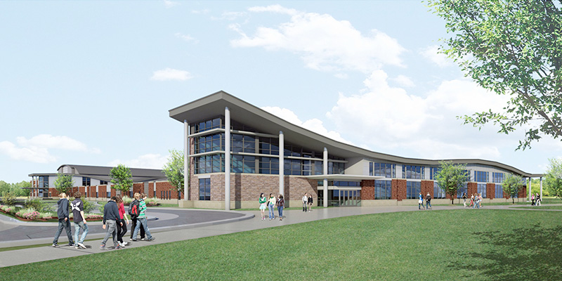 Rendering of the new Falcon Center