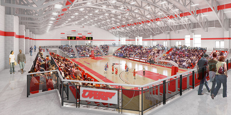 Falcon Center gymnasium.