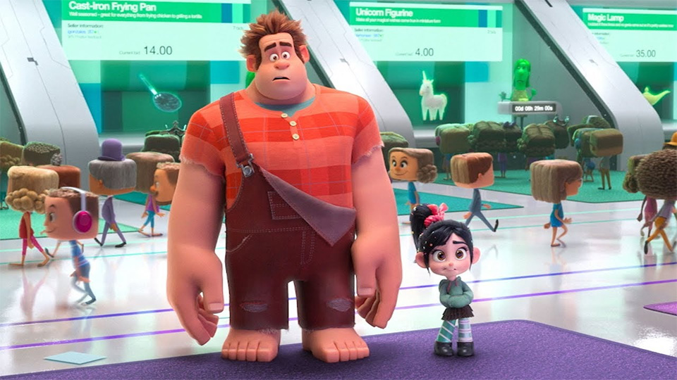 "Ralph Breaks the Internet" is a 2018 animation film produced by Walt Disney Animation Studios. It features the characters of Wreck-It Ralph (John C. Reilly) and Vanellope (Sarah Silverman).