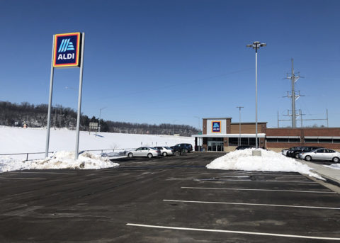 The new Aldi store in River Falls is located off Main Street. (Melissa Thorud/Student Voice)