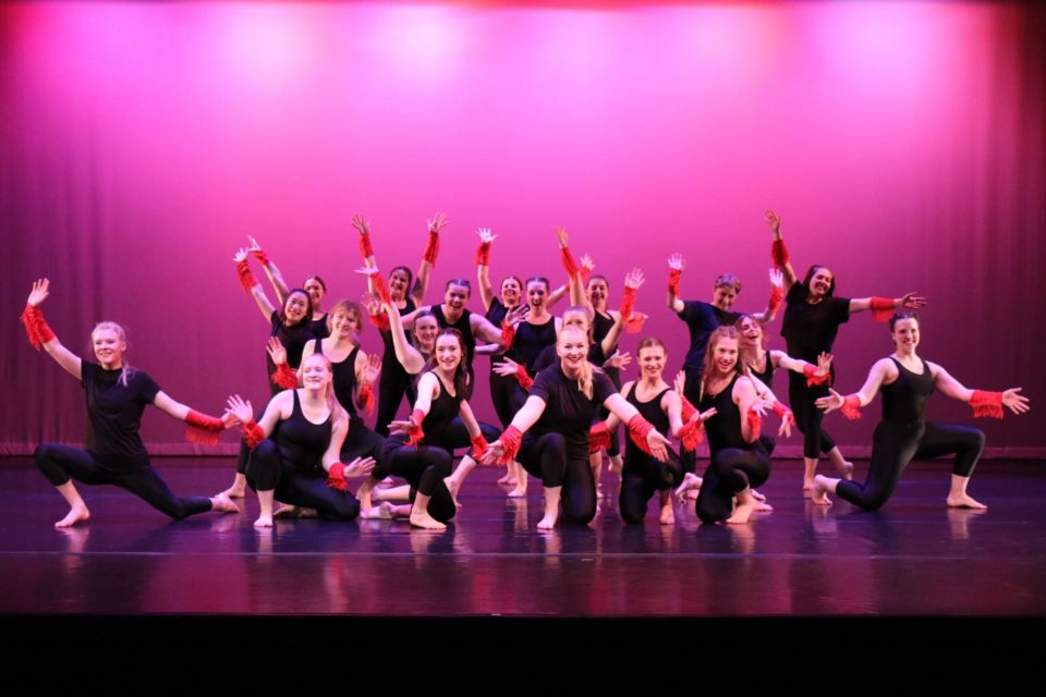 Dancers posing at the 2024 Spring Dance Theater performance