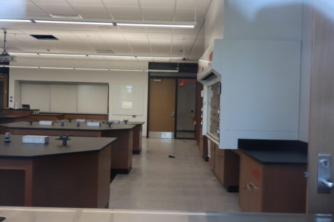 Inside a science classroom in the new Science and Technology Innovation Center.